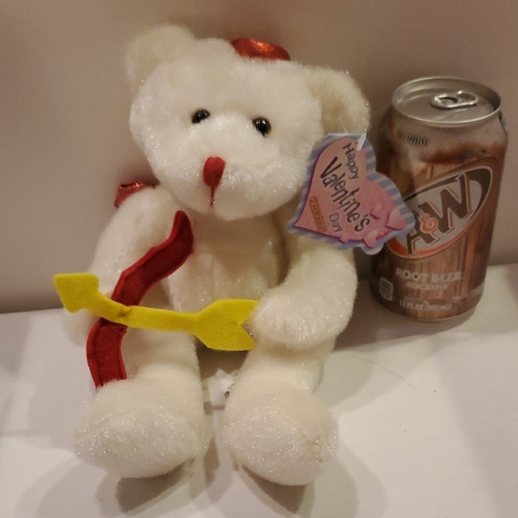 Kelly Toy Other - Valentines Day Teddy Bear Cupid w Bow & Arrow White Stuffed Plush